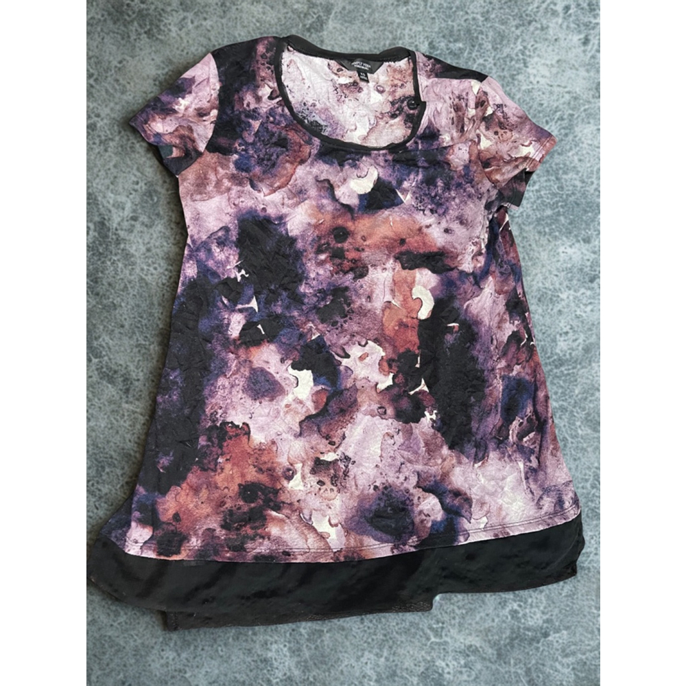 Simply Vera Vera Wang Multicolor Print XS Shirt